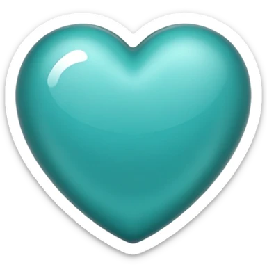 Teal Heart sticker
