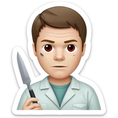 dexter Morgan with scalpel knife sticker