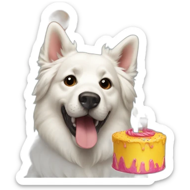 Happy birthday dog sticker