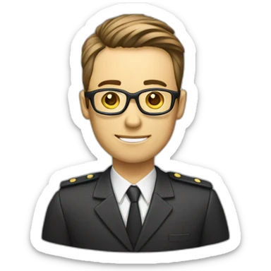 persona con un ordenador sticker