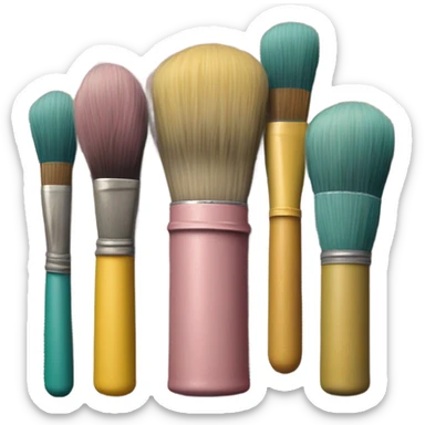 vintage palette and artist's brush sticker