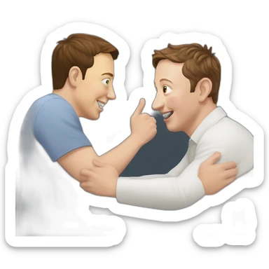 elon musk qui slaping avec mark zuckerberg sticker