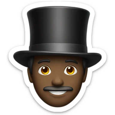 top hat man sticker