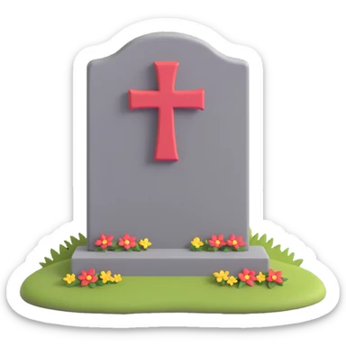 traditional Norway gravestone with no cross sticker