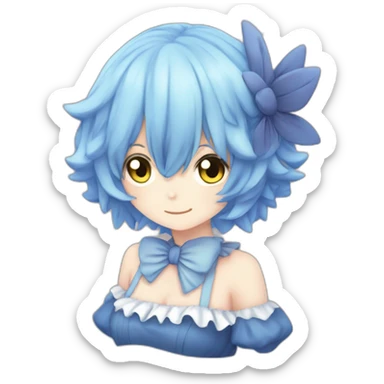 fumo cirno touhou project sticker