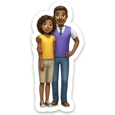 young psychologist with kid full body happy sticker