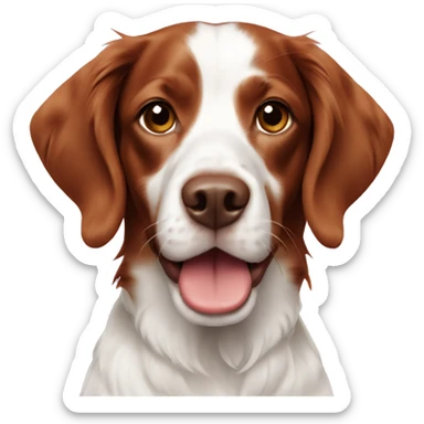 Brittany spaniel birthday sticker