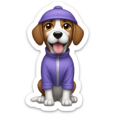 man in a dog costume sticker