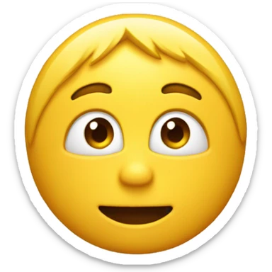 Emoji jaune normal de Apple qui tourne sa tête sticker