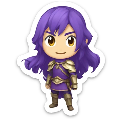 Purple fire emblem  sticker