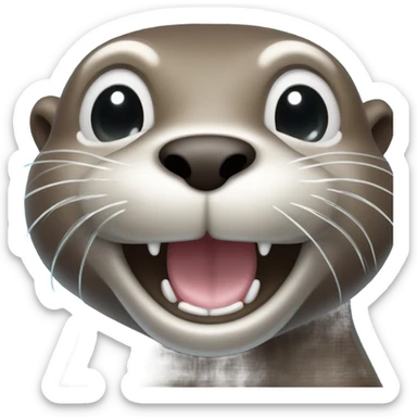 Otter smiling  sticker