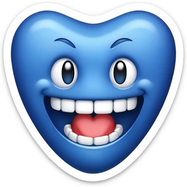 Plain dark blue tooth sticker