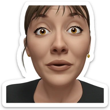 brown haired girl portrait sticker