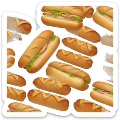 a single hoagie roll sticker