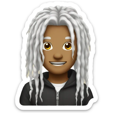 Dread head with bleached tips sticker