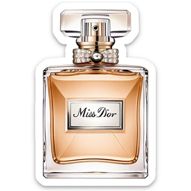 Dior miss dior eau de parfum, squared bottle beige sticker