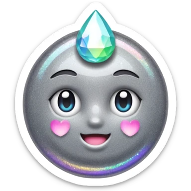 vamp glitter gray sticker