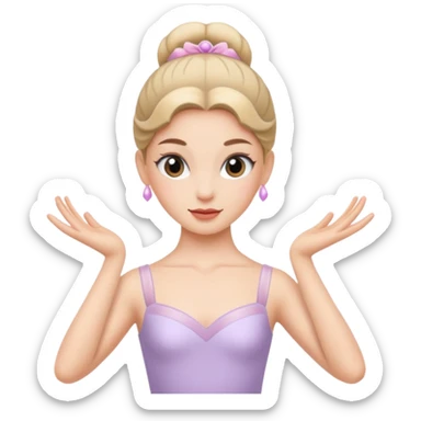 Make ballerina emojis only the head sticker