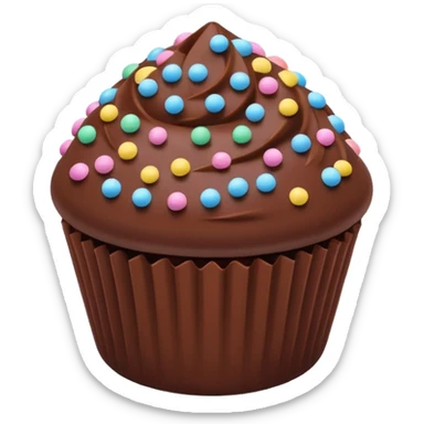 brigadeiro with pastel tone colorful confetti sticker