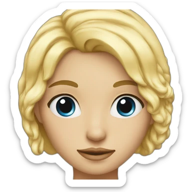 Fille blonde au yeux bleu sticker