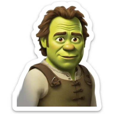 Shrek as Rick Ashley sticker