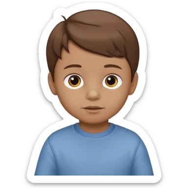 boy babybrown hair no doll lighter skin no candle sticker