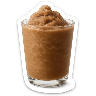 clear glass cup filled with frozen coffee frosty and cold sticker