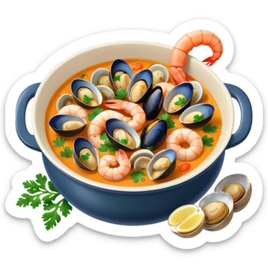 Seafood soup sticker