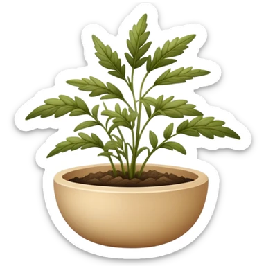 nature hearb beige sticker