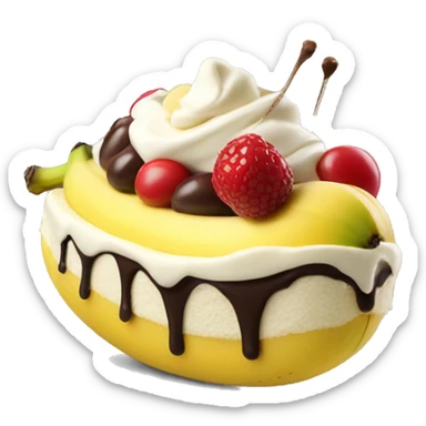 The ultimate banana split sticker