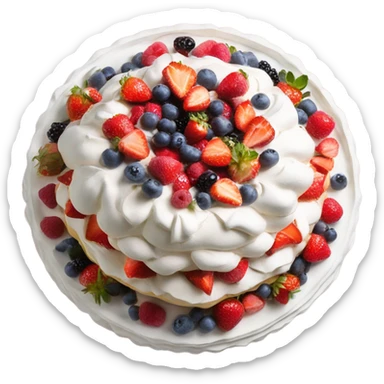 Pavlova with berries  sticker