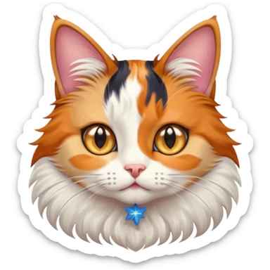Cat with star eyes sticker