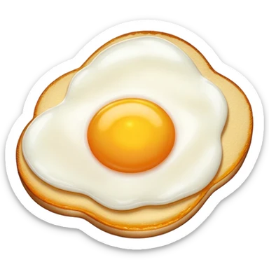 fried egg white only sticker