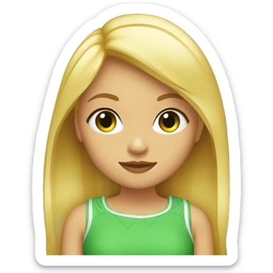 Chica rubia de ojos verdes sticker