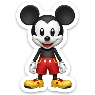 Evil mickey mouse sticker
