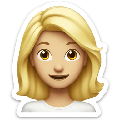 blonde girl winking sticker