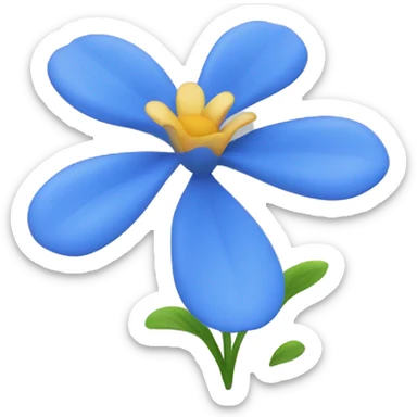 blue flower small frtyping sticker