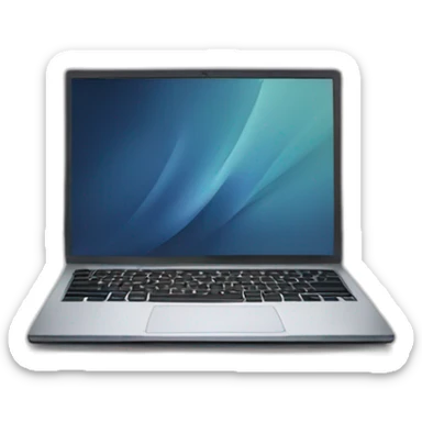 laptop on desk sticker