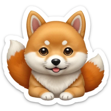 shiba baby dog sticker