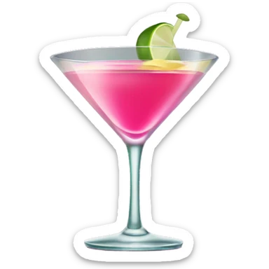 cosmopolitan drink in martini glass  sticker