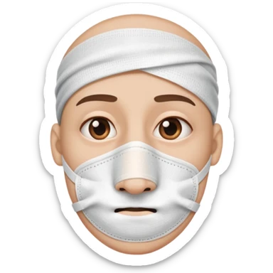 a big nose with a bandage on it  sticker