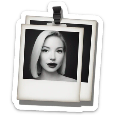 White Polaroid frame sticker