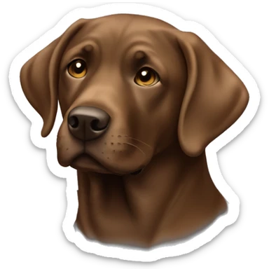 Brown Labrador retriever blue collar sticker