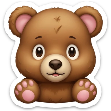 Teddy bears have soft fur and innocent, gentle faces. sticker