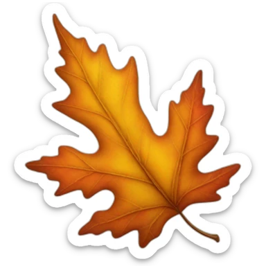 autumn leaf sticker