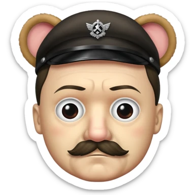adolf hitler furry sticker