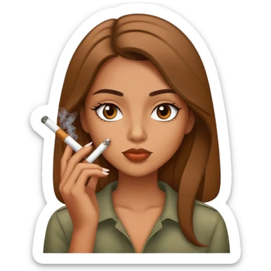 Girl smoking a blunt sticker