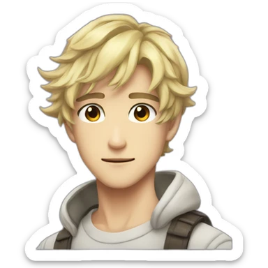 Fabulous anime man sticker