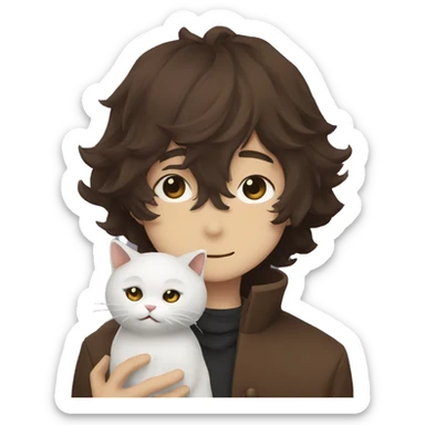 Dazai with cat  sticker