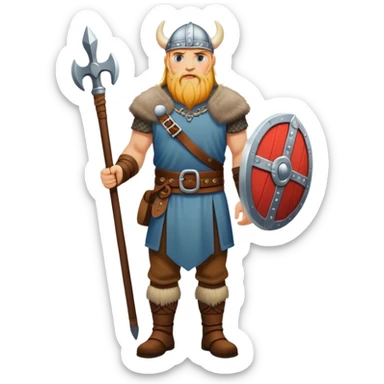 Viking norwegian no beard in full height  sticker